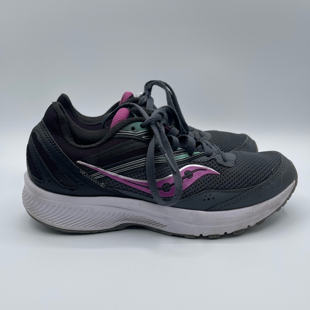 Saucony Womens Cohesion Gray Running Shoes Sneakers Size 8.5 - S10701-17 - Picture 1 of 7